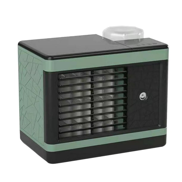 Ventilador de escritorio 2 acondicionado, 3 niveles de refrigeración, ventilador enfriador por evaporación, silencioso Personal con , Verde Colco Aire acondicionado casero | Bodega Aurrera en línea
