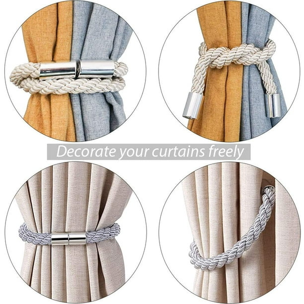 Abrazaderas para cortinas o cortinas, lazos de cortina de aleación de  aluminio, diseño tallado, soportes de cortina para cortinas delgadas o  gruesas