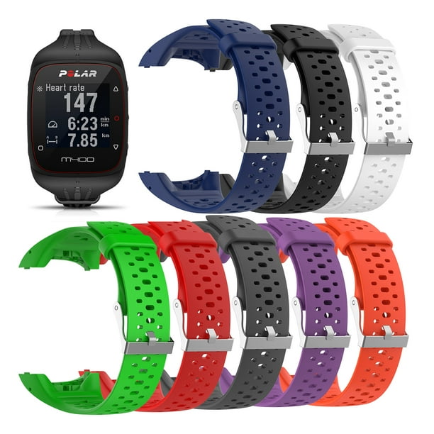 correa de silicona para polar m400 m430 gps deportes smart watch reemplazo  correa de reloj pulsera con herramienta correa de reloj