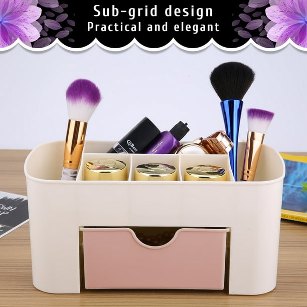 Caja de almacenamiento de maquillaje, organizador de escritorio  multifuncional, organizador de cosméticos, caja de almacenamiento,  respuesta rápida