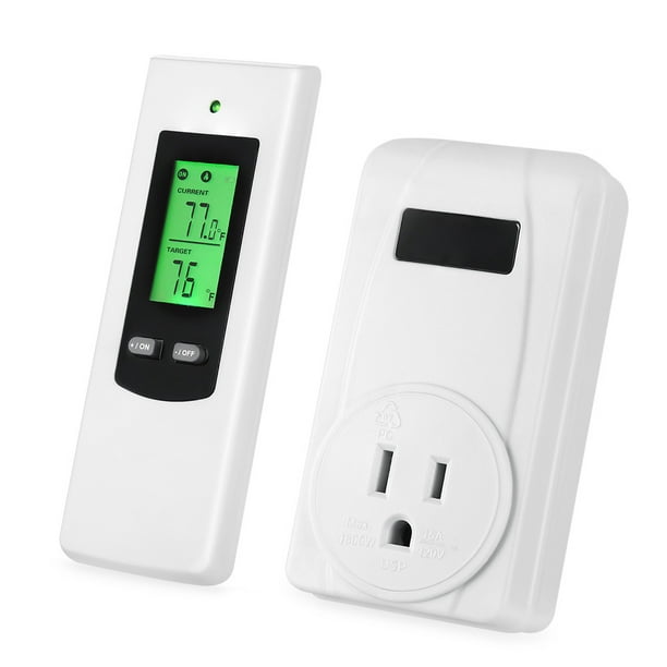 Controlador de termostato inalámbrico doméstico y juego de enchufes Modos  de calefacción y refrigeración yeacher Controlador de termostato