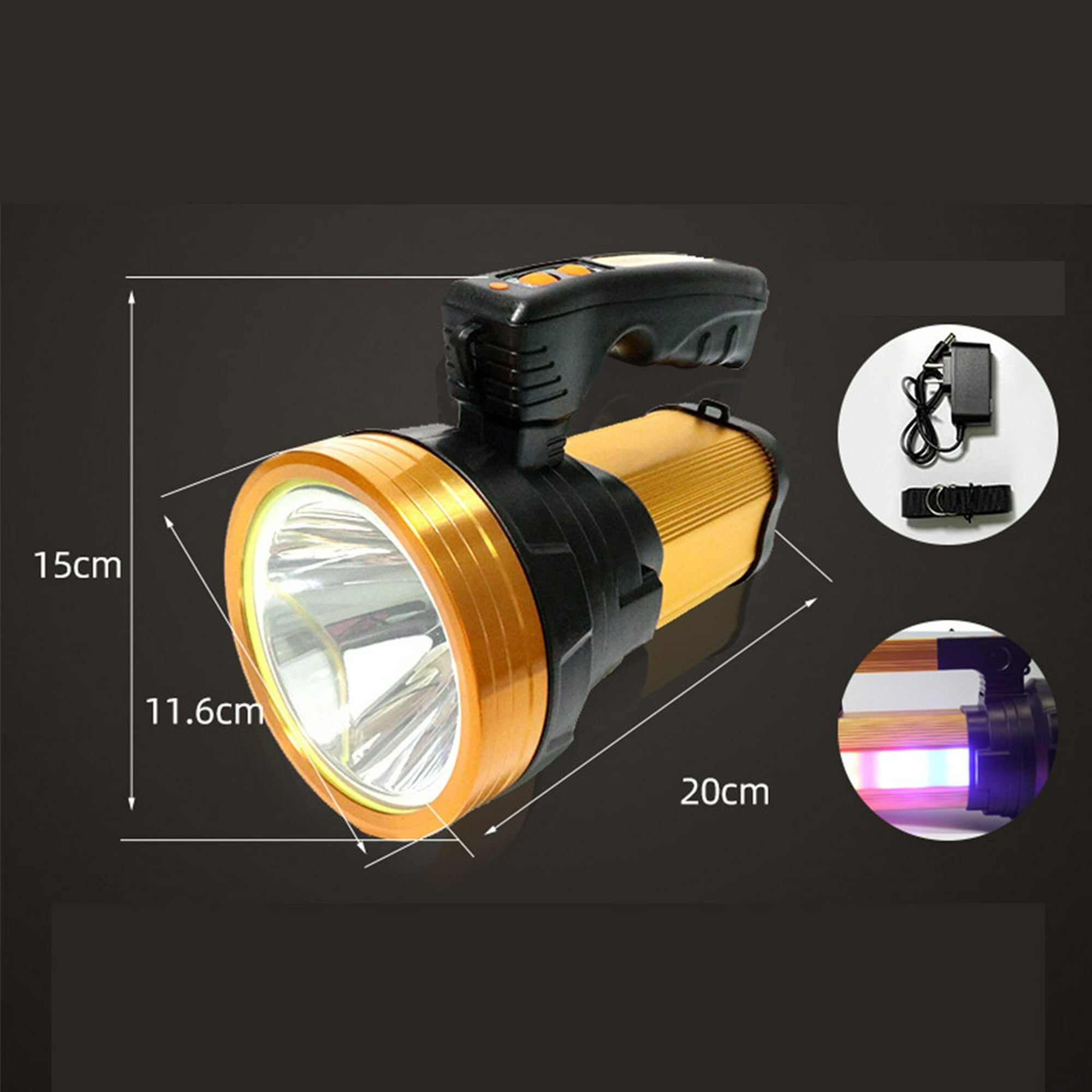 Foco LED recargable de 60 W; ¡perfecto para acampar, pescar e iluminación  de emergencia!