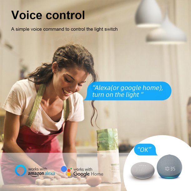 El dispositivo inteligente de encendido y apagado funciona con Alexa Google  Home Smart Home WiFi Switch Breaker Universal Accesorios Electrónicos