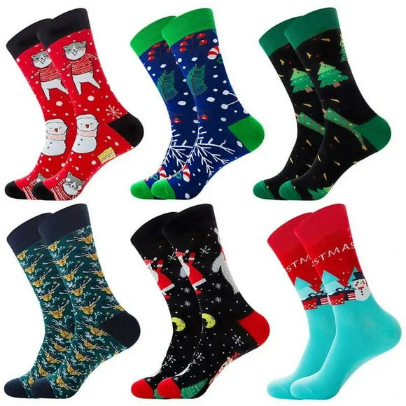 calcetines de navidad para mujer medias cálidas de papá noel para niñas invierno 4 pares 5 pares 6 pares 8 pares