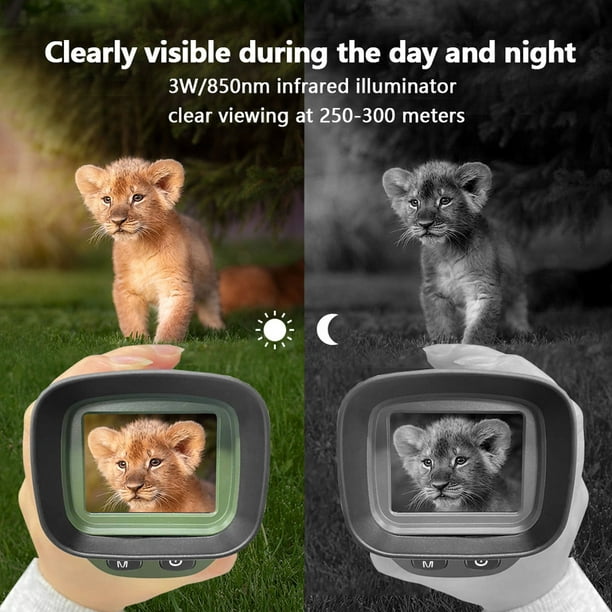Monocular digital de visión nocturna con iluminador infrarrojo y grabación  de video, 984 pies de larga distancia, gafas de visión nocturna 1080P
