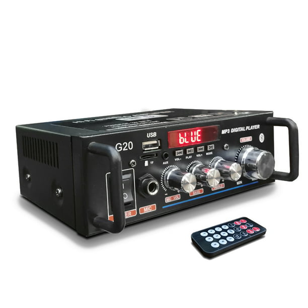 Amplificador de sonido Abanopi AK380: Mini amplificador de potencia de audio  40W + 40W. Portátil
