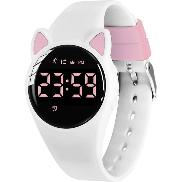 RV Reloj Infantil Blanco, Reloj para Adolescentes, con Alarma