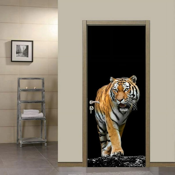 Pegatina de pared de tigre 3D con ventana rota, decoración de pared de  tigre 3D, para el hogar, sala de estar, dormitorio, oficina, pasillo