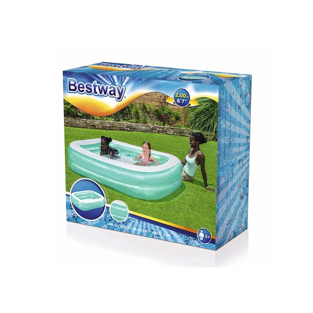 Bestway Piscina rectangular azul 201x150x51 cm