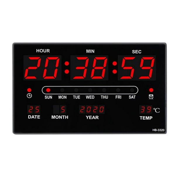 Timemark M7 Reloj Pared+Termómetro Digital Gris