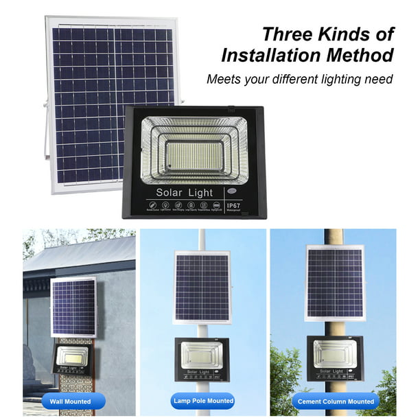 Lámpara Solar LED De Pared Con Panel Solar 4,5W. IP67 + Cont