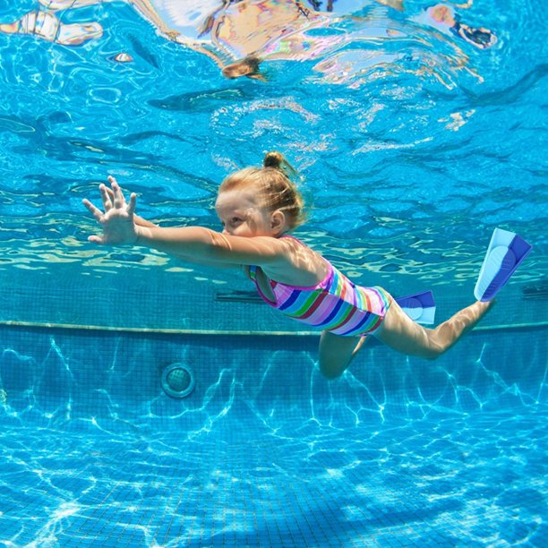 Aletas de natación para niños, aletas cortas para jóvenes, aletas de  entrenamiento de natación para nadar en el regazo para niños, niñas, niños