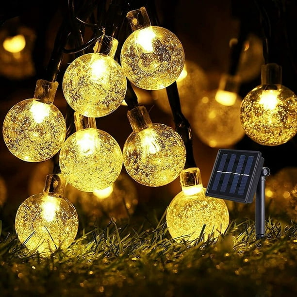Luces Solares LED Exterior Jardin, 12M 120 LED Impermeables Cadena de Luces  Decoracion para Exteriores/Interiores