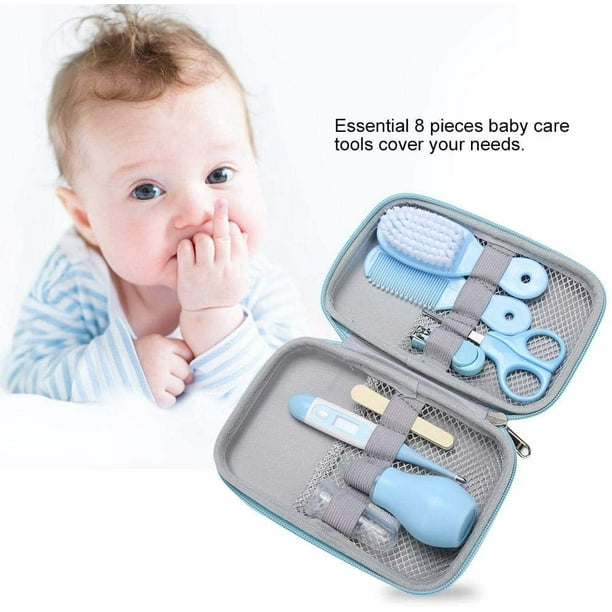 Kit de cuidado del bebé, kit de aseo para bebés, artículos esenciales 10 en  1 para recién nacidos, cortaúñas para bebés, cepillo para bebés, peine