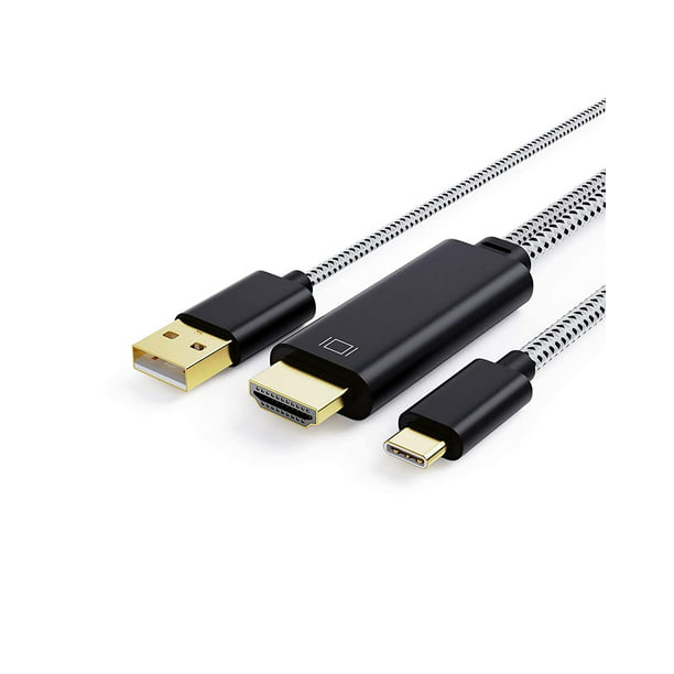 Cable USB C a HDMI con carga USB de 6 pies, CableCreation tipo C Levamdar  CZDZ-ZH80