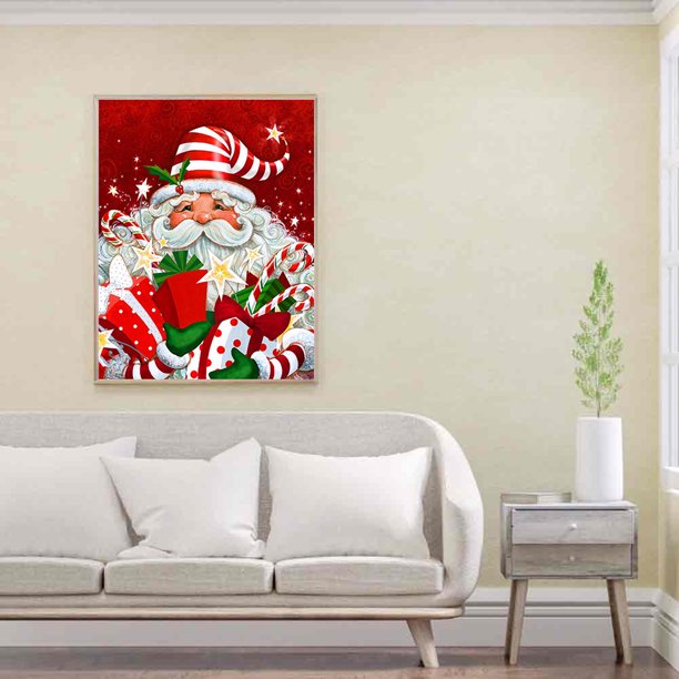 Cuadros Decorativos Pintura al óleo pintada a mano por números Santa Claus  dibujo lienzo artesanal (M921) Ndcxsfigh Nuevos Originales