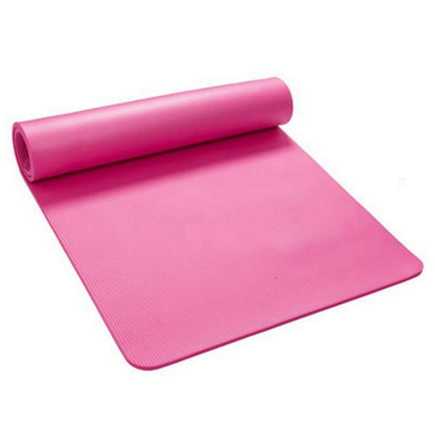 Alfombrilla de ejercicio rosa para mujer, esterilla de yoga con correa de  transporte, esterilla de yoga antideslizante NBR, esterilla de  entrenamiento
