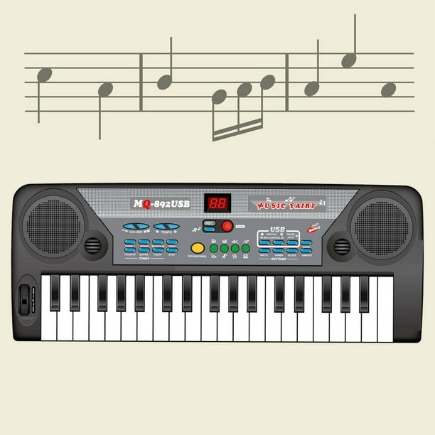 Piano electrico 37 Teclas USB Órgano electrónico Niños Piano