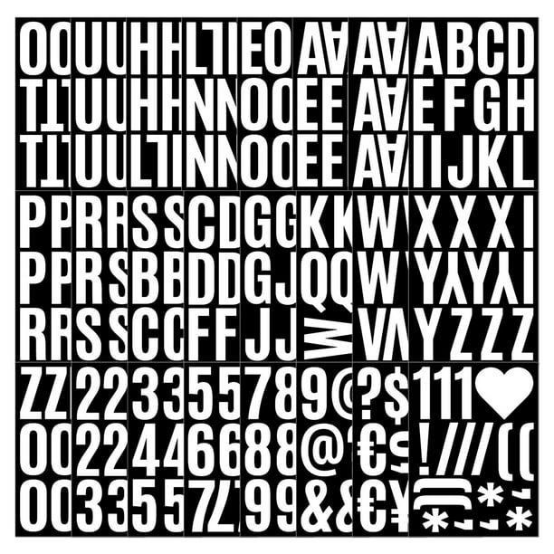 24 hojas de calcomanías de letras grandes, 318 letras autoadhesivas  adhesivas en letras de vinilo mayúsculas impermeables del alfabeto, letras