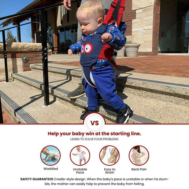 Andador para bebés, de mano para niños pequeños Arnés para caminar Ayudante  Asistente Cinturón protector Actividad para niños Andador Ajustable De pie  Aprendizaje para caminar (Azul)