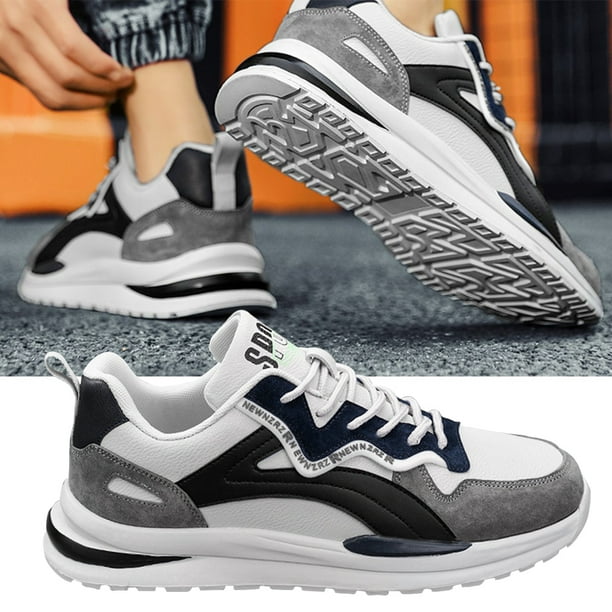 Zapatillas De Deporte Con Plataforma Para Hombre, Zapatos Blancos