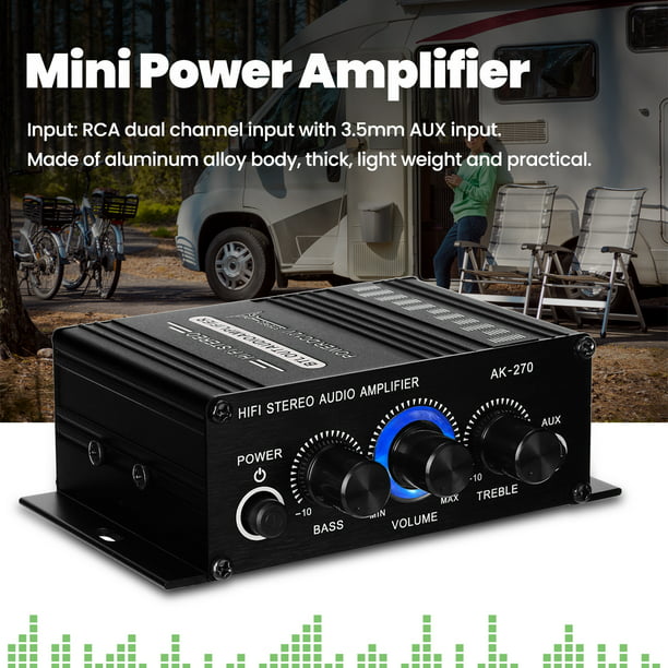 Coche a casa Potente amplificador de potencia de audio estéreo de 400W 2  canales 
