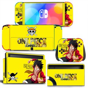 Anime Naruto Dragon Ball Goku Luffy Skin Cover Sticker Decal for Nintendo Switch Oled Consoles Joy-con Controller Dock Game Skin Gao Jinjia LED