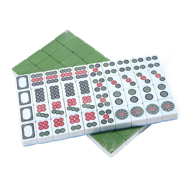 Juego de fichas rojas del Tesoro japonés Mahjong, juego de Mahjong