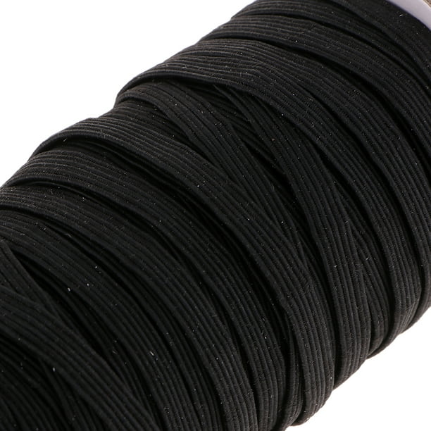 Cordón Elástico Elástico para Ropa, Vestido, Pantalones Ajuste de Costura 6  mm negro Sunnimix Costura con banda elástica