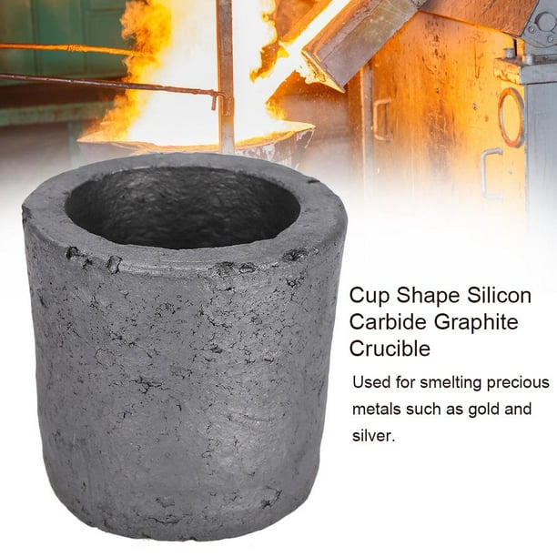 Herramienta de fusión de crisol de fundición de crisol de Grafito de  carburo de silicio en Forma de Copa de 1 kg, Utilizada para fundir Metales  Preciosos como Oro y Plata Amonsee