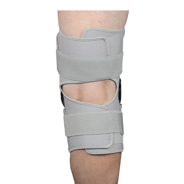 Rodillera con bisagras para dolor de rodilla con estabilizadores laterales,  rodilleras para mujeres y hombres, rodillera ajustable para desgarro de
