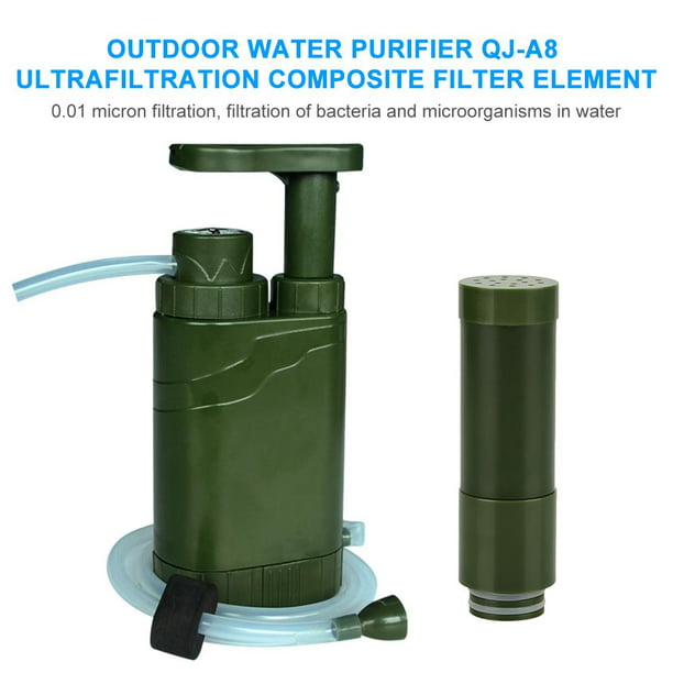 Bomba manual Filtro de agua Sistema de filtración purificador de agua para  acampar de 4 etapas yeacher