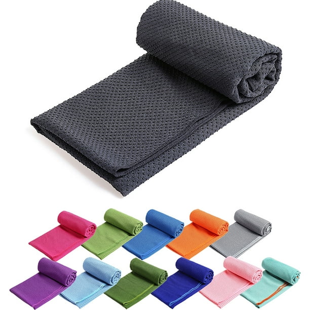 Toalla de yoga, toalla de esterilla de yoga caliente - Absorbe el sudor  antideslizante para yoga caliente, pilates y entrenamiento, 24 x 72  pulgadas