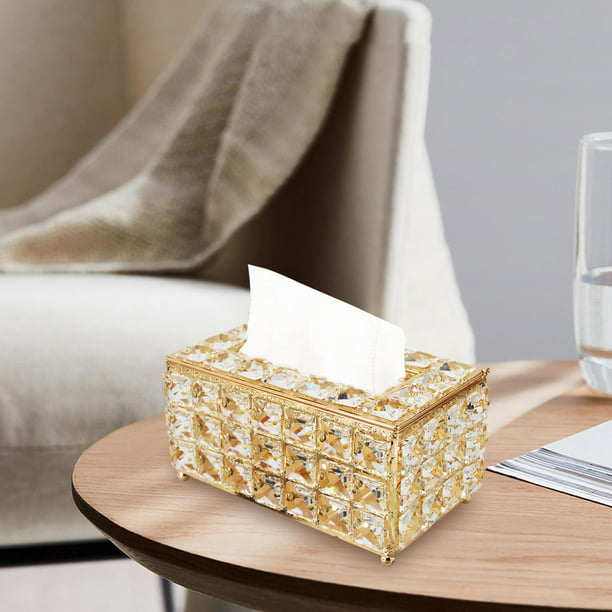  Caja de pañuelos de papel de estilo europeo para sala de estar,  oficina, caja de papel decorativa (tamaño de latón) : Hogar y Cocina