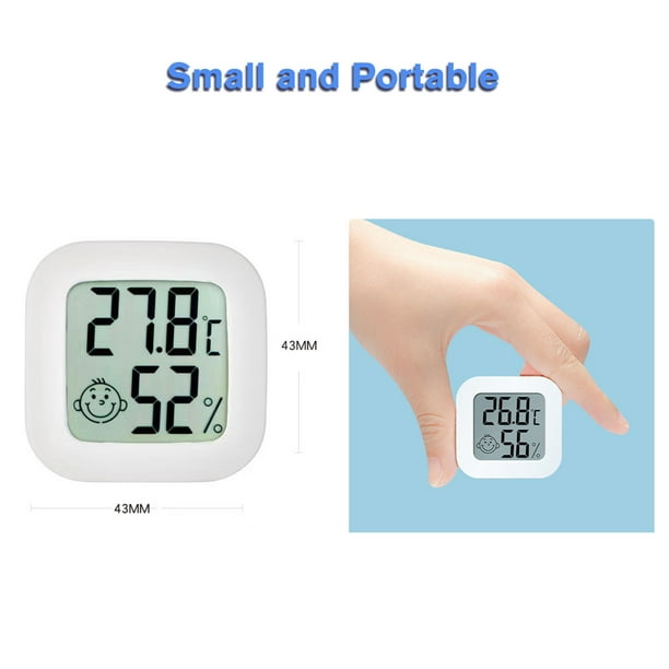 Elegir Termómetro digital mini, redondo, para medir la humedad y la  temperatura, higrómetro digital, 4,5 cm de Pinklashes