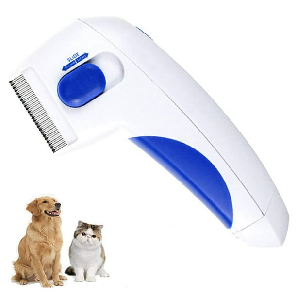 Peine eléctrico para mascotas, removedor eléctrico de piojos para mascotas,  cepillo de limpieza de p Adepaton Accesorios para entrenamiento y limpieza