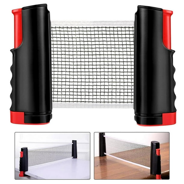 Redes Tenis de Mesa Redes de de Mesa, Red de Reemplazo de Ping Pong de Red retráctil Ajustable, Soporte de Viaje portátil para Todo Tipo de Mesas,170(max) x 14cm