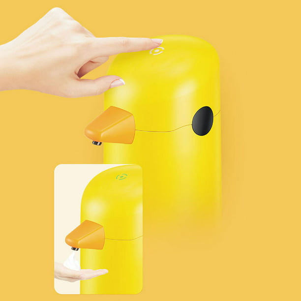 Dispensador automático de jabón, lindo dispensador de jabón sin contacto de  pato amarillo, sensor infrarrojo, funciona con pilas, para baño y cocina