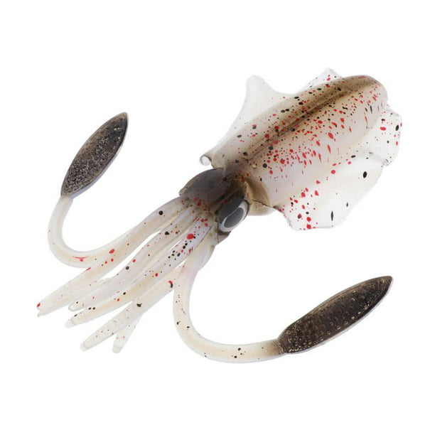 Señuelos de Calamar Artificial PVC Suave Cebos de Animales de Simulación  Aparejos de Pesca Libre shamjiam Señuelos de faldas de pulpo de calamar