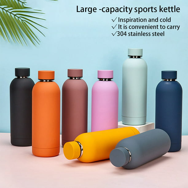 Botella térmica deportiva aislada de gran capacidad, botella de agua de  acero inoxidable de gran capacidad, taza de viaje, termo de doble pared al