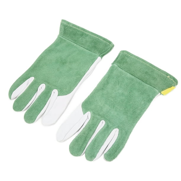 2 pares de guantes ignífugos de material cuero para soldadores Tig