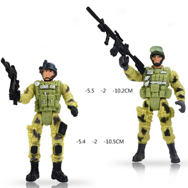 Juego de ropa de disfraz de soldado para niños incluye 8 chalecos de juego  de simulación del ejército 8 sombreros de plástico de camuflaje casco de