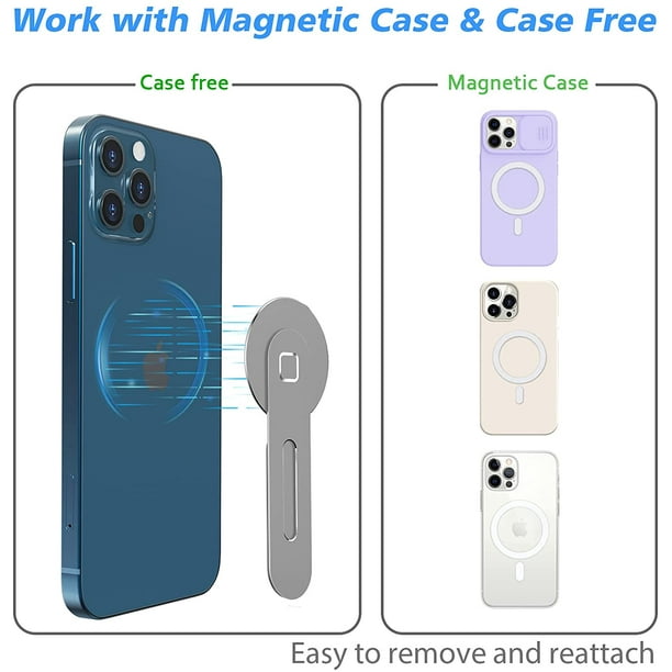Soporte magnético de teléfono para portátil, soporte lateral ajustable para  monitor de teléfono para iPhone 13 Series /iPhone 12 Pro Max / 12 Pro / 12