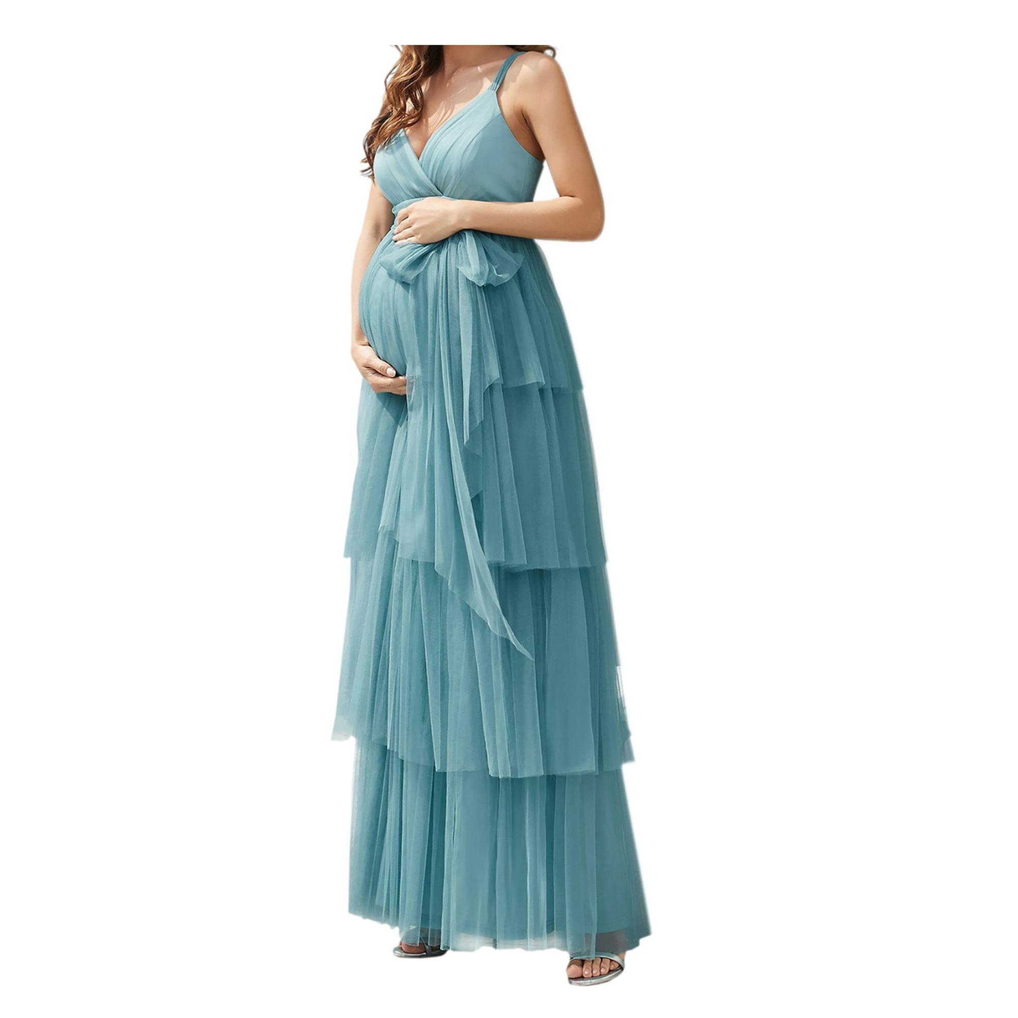 Maxi vestido largo glamuroso premamá elegante de fiesta dara baby vest091