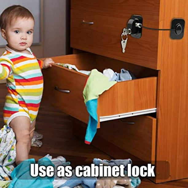 Cerradura para refrigerador, combinación de cerraduras para nevera,  cerradura de congelador a prueba de niños, cerradura de gabinete de  seguridad para