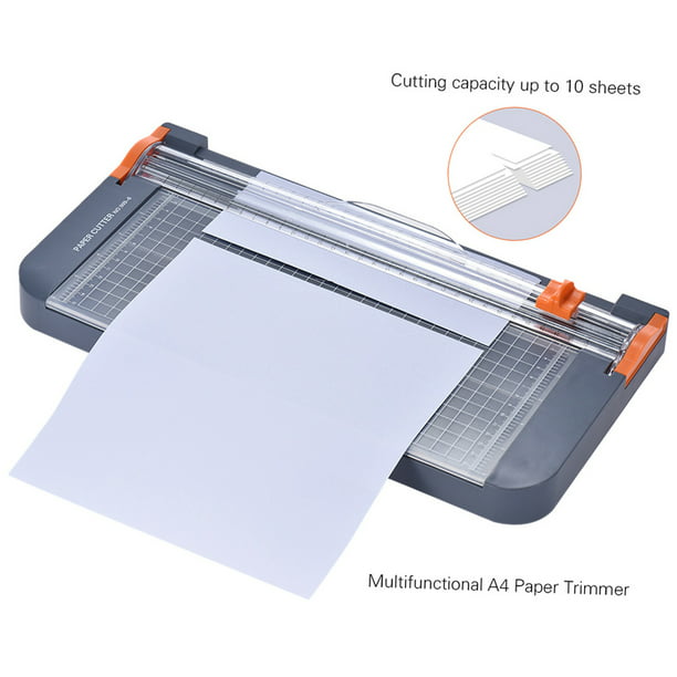 Cortador de papel multifuncional A4 Guillotina con 5 cajas de  almacenamiento Portátil para etiq JIELISI Recortadora de papel