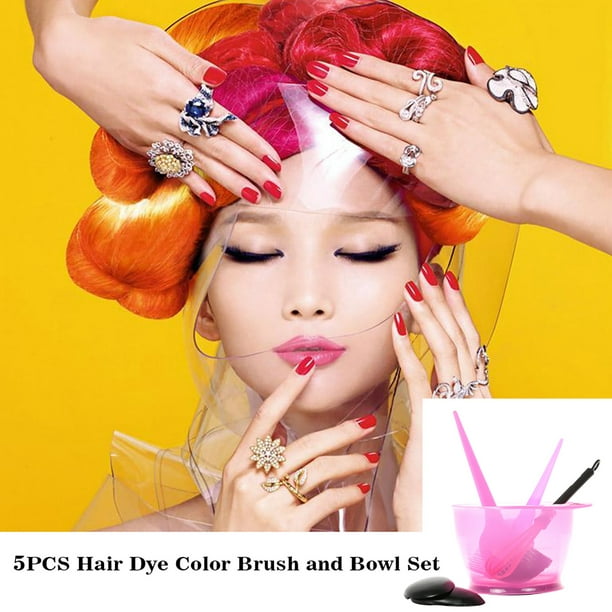 5PCS Pincel de color de tinte para el cabello y conjunto de tazón Tapones  para los oídos M Abanopi Kit de tinte para el cabello
