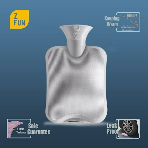 Bolsa de agua caliente/hielo, botella de agua caliente, bolsa de agua  caliente de goma+cubierta de cintura suave, adecuada para mantener las  manos
