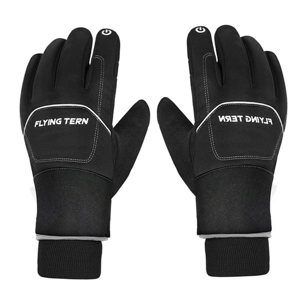 Guantes térmicos de invierno para hombres y mujeres, guantes de correr para  clima frío, guantes impermeables para pantalla táctil, guantes negros