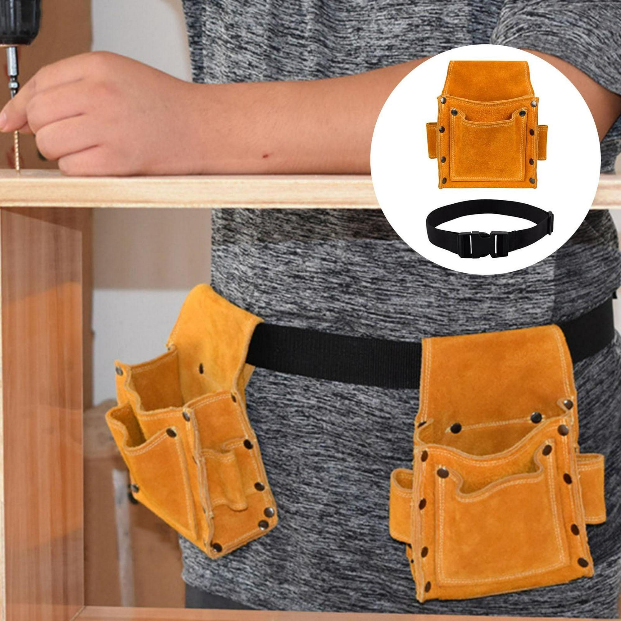  Bolsa de herramientas de cintura, múltiples bolsillos para  electricista, bolsas para cinturón de herramientas, para construcción de  carpintero de electricista : Herramientas y Mejoras del Hogar